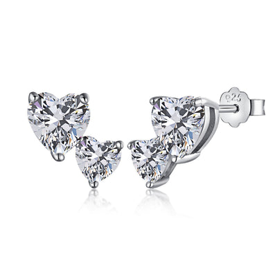 Double Heart-Shape Earrings