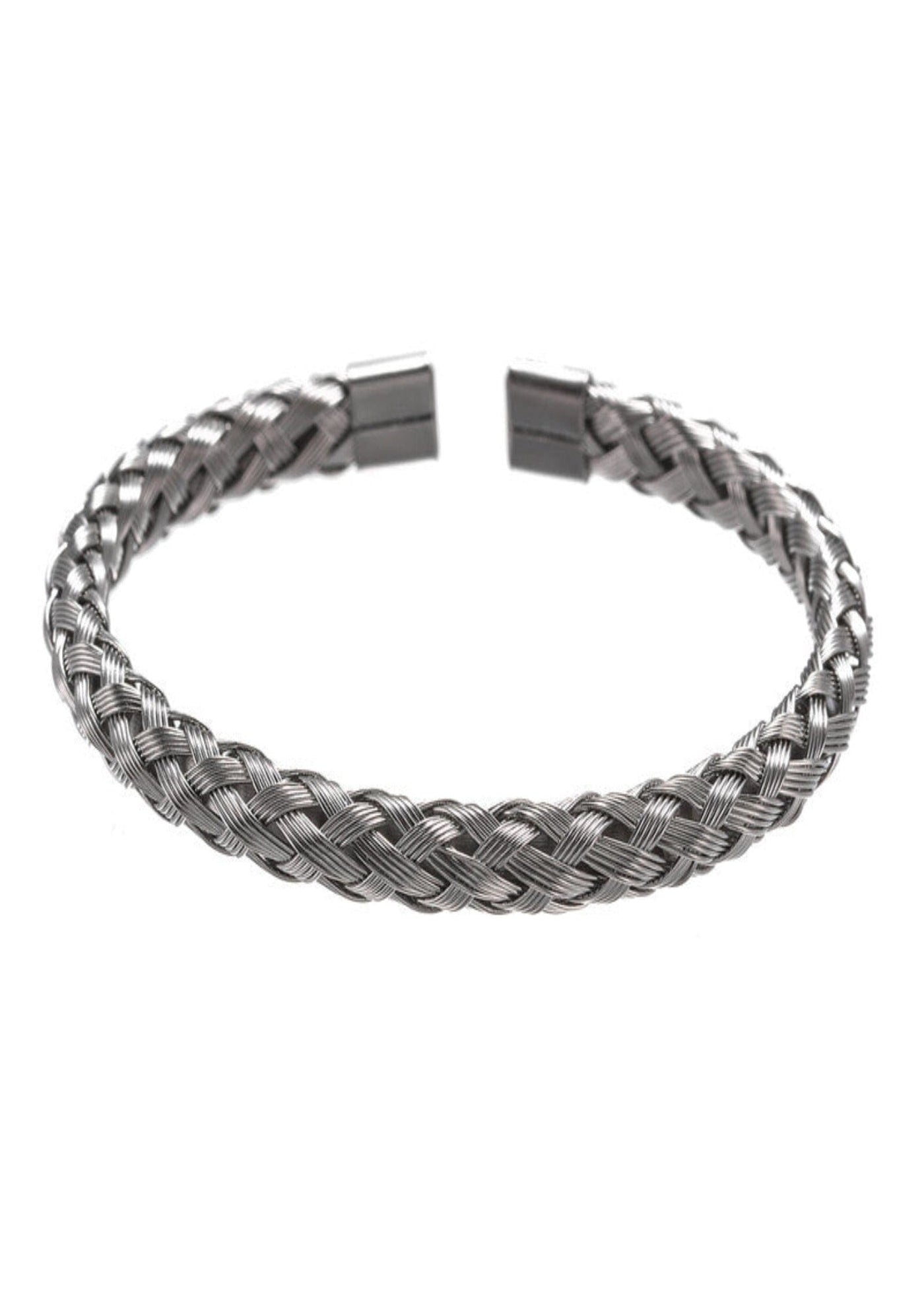 WOVEN BANGLE  - SILVER