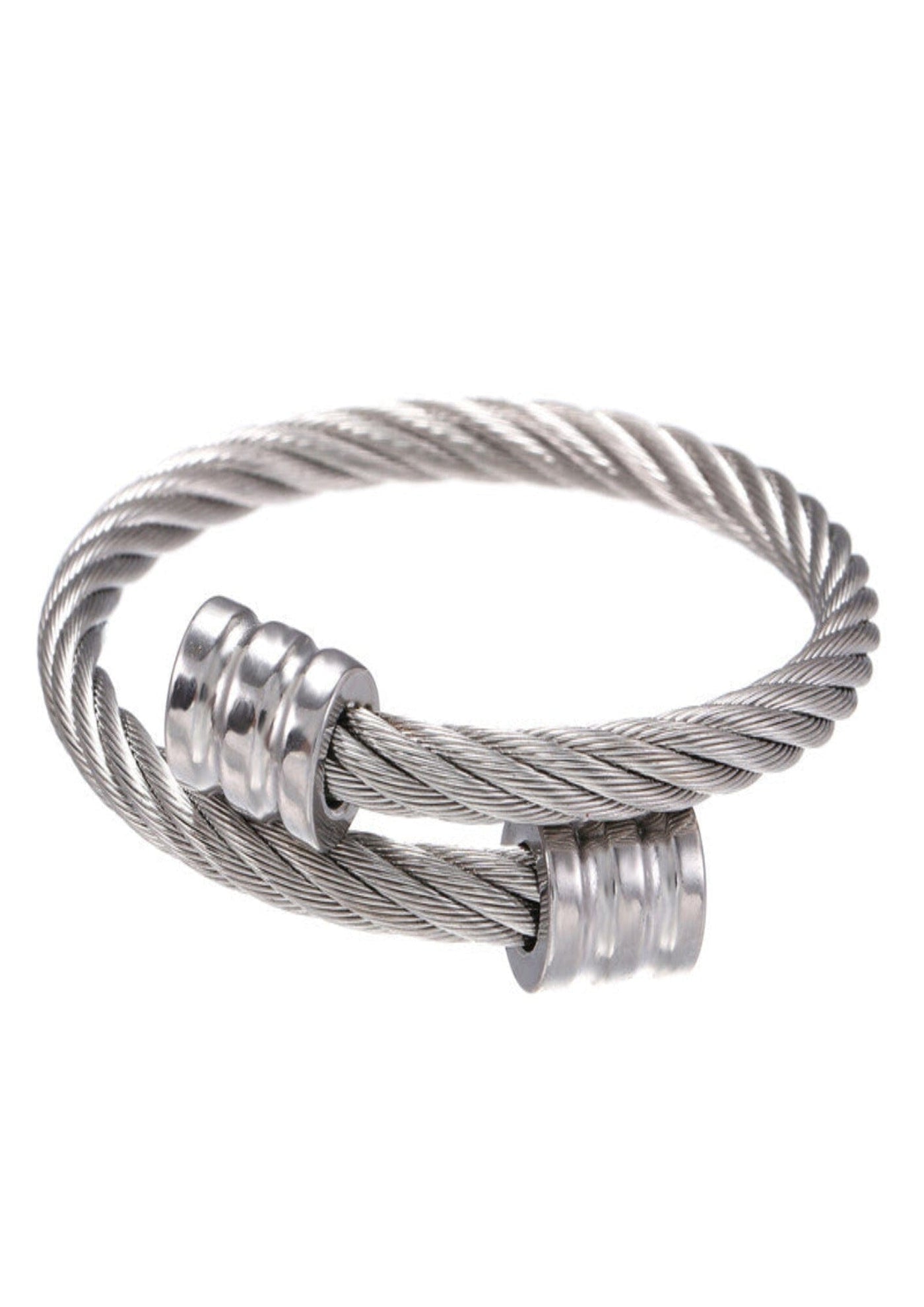 TWISTER BANGLE BRACELET - SILVER