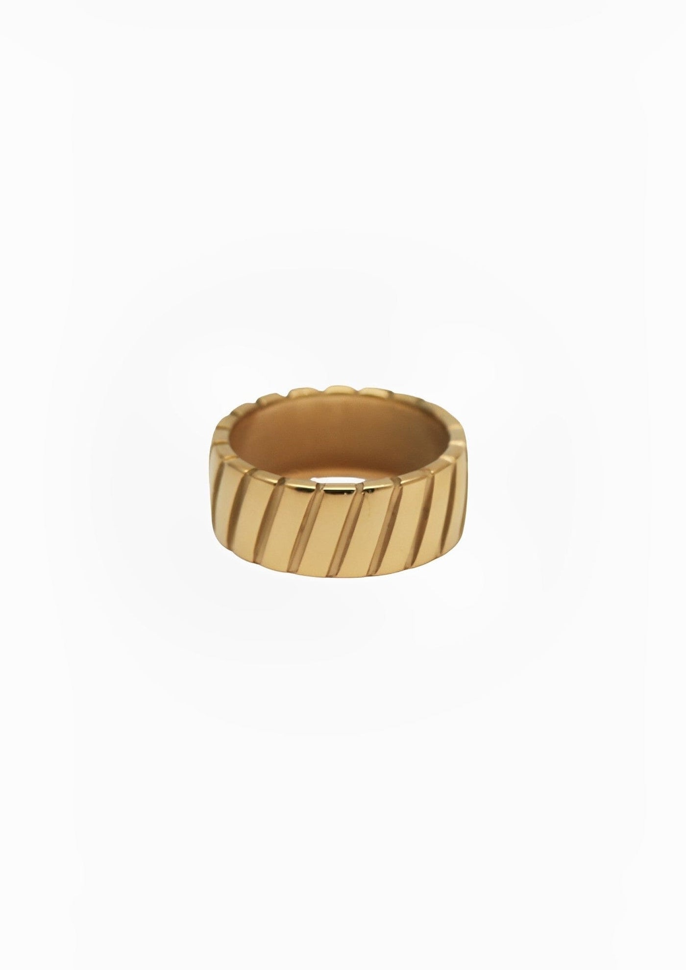 GOLD BEVELED RING